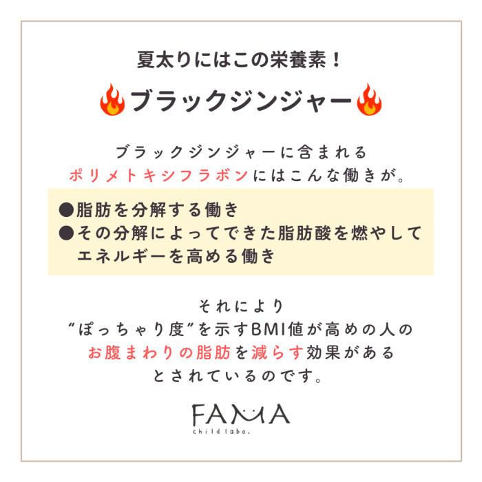 夏太りにはブラックジンジャー
